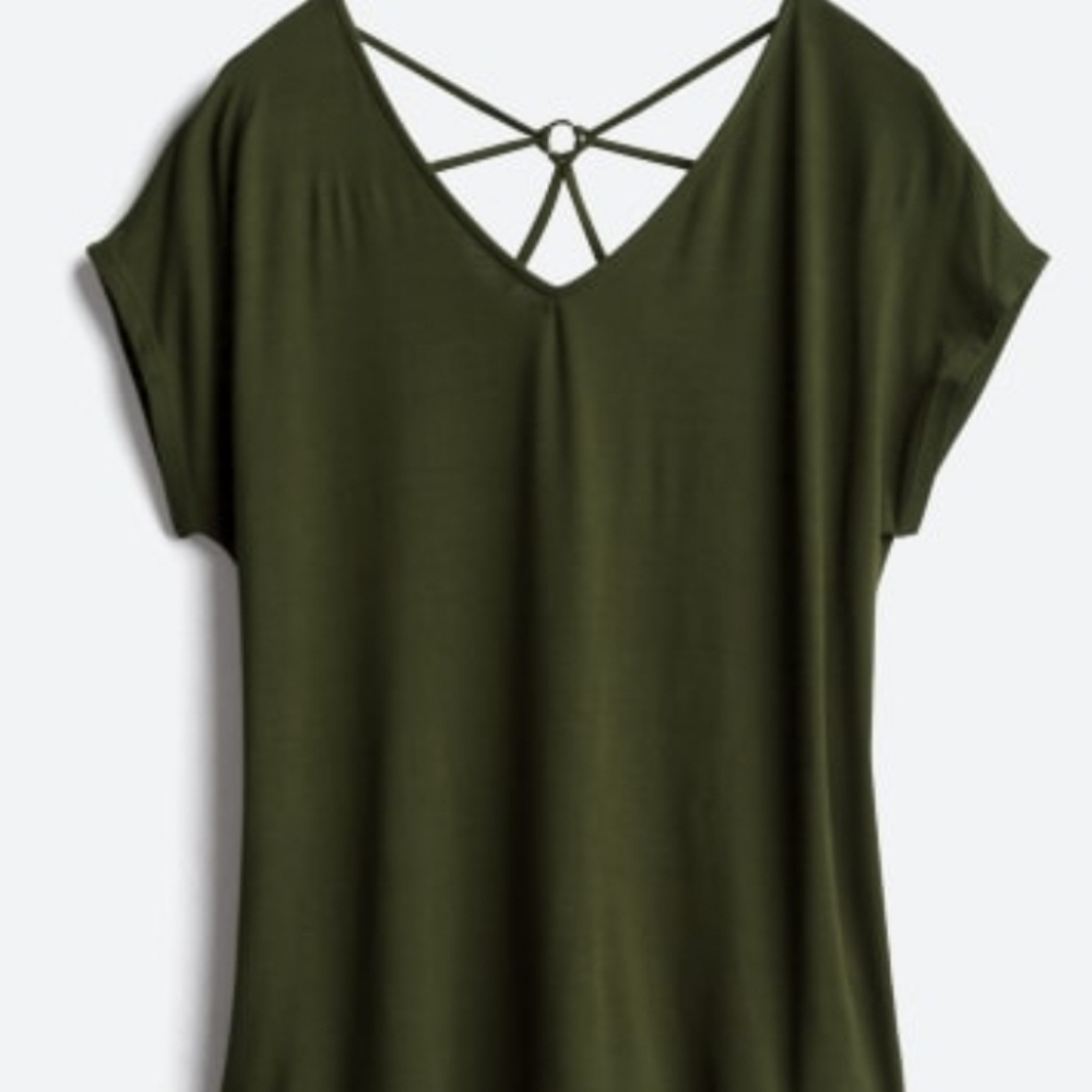 COPY - THIS ITEM IS AVAILABLE  - Ampton Back Detail Knit TopXL | Olive